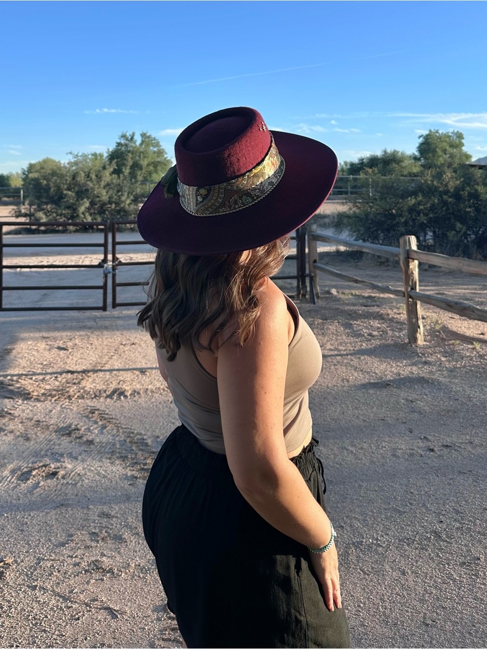 Scorpio Zodiac Sign Western Branded Floppy Wool Hat Western